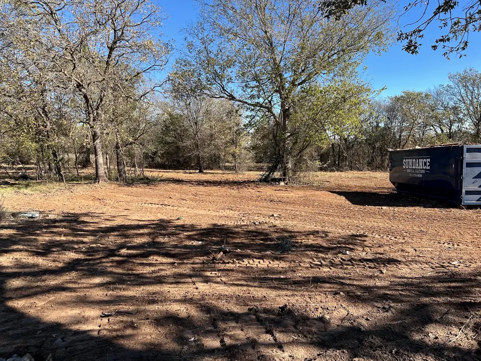 Barn site at Brazos Point cleared and cleaned up after demolition