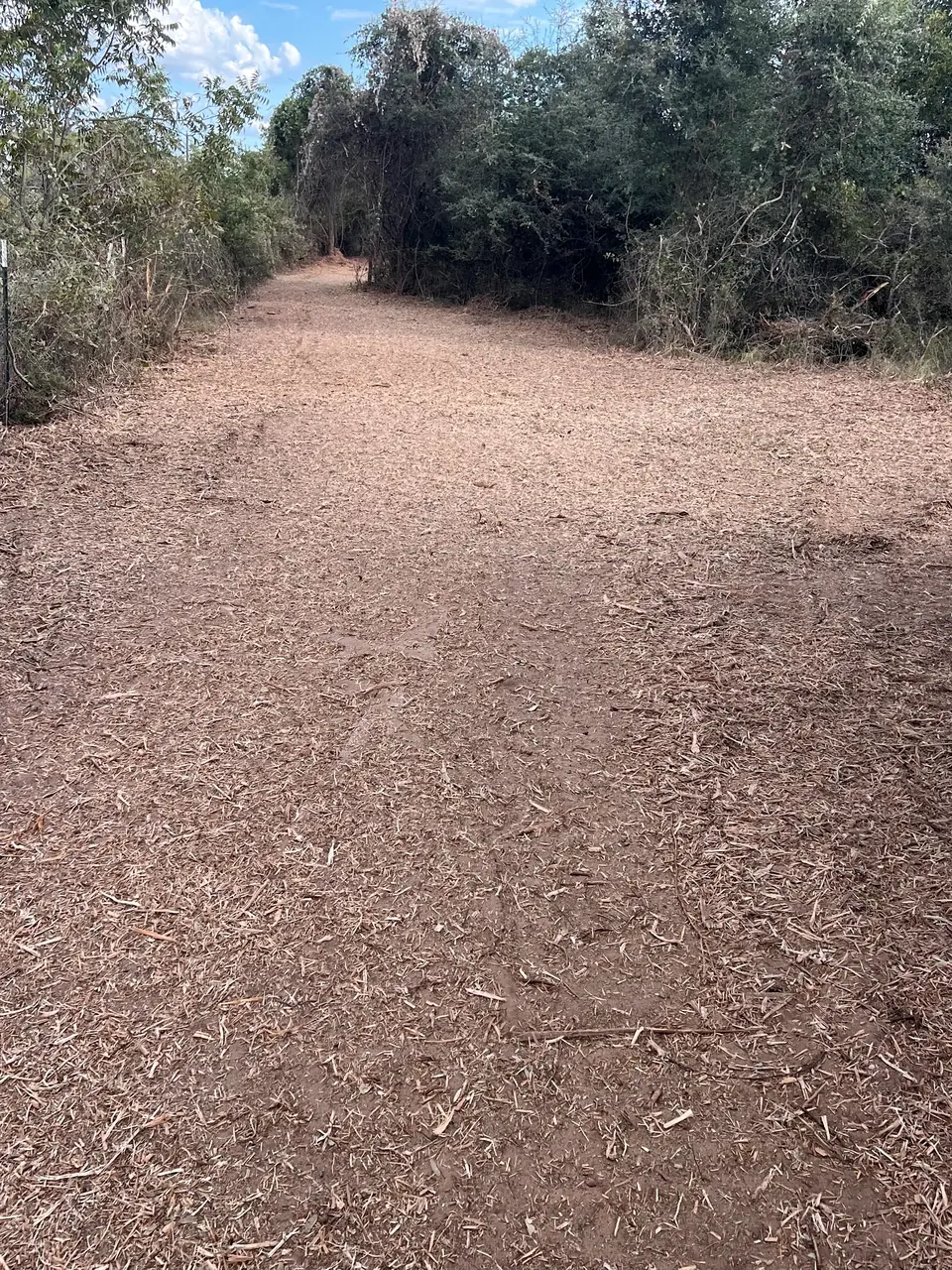 Fine, level mulch finish at Brazos Point