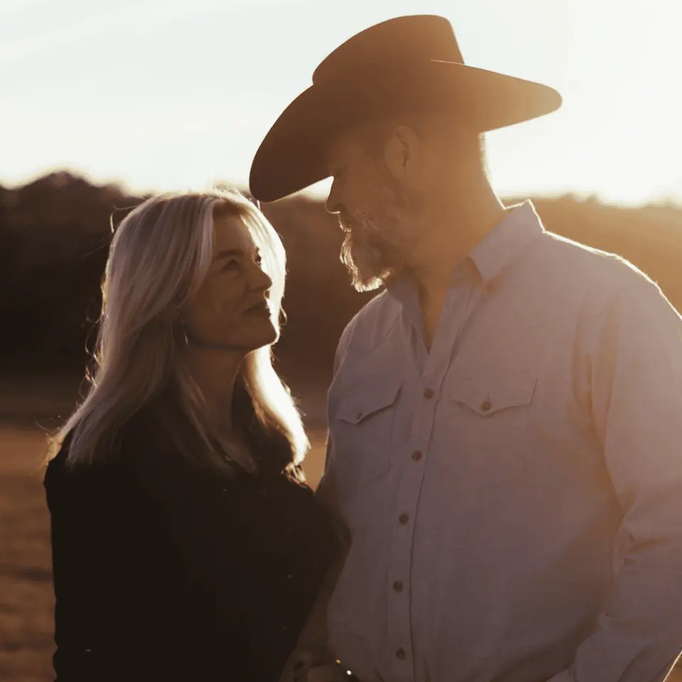 John and Camille Wheelock at sunset